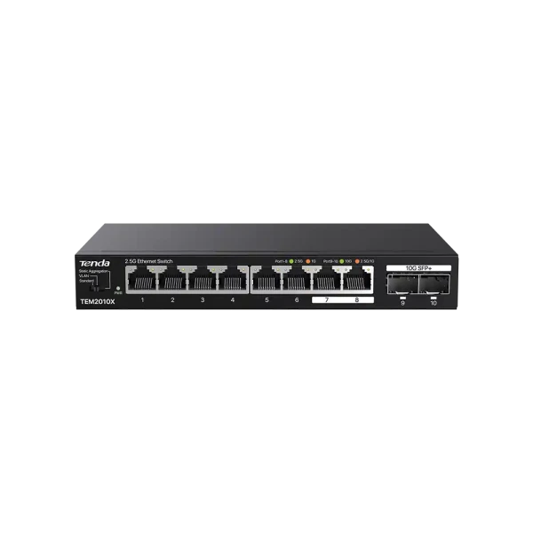 Svič 2.5Gbps 8-port Tenda TEM2010X Metal case2x10G SFP+