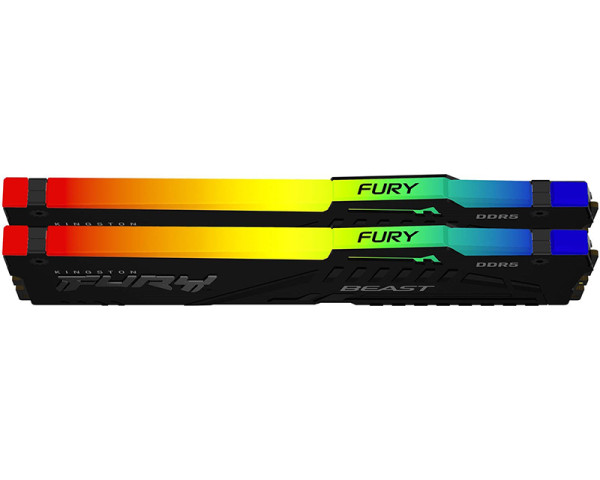 KINGSTON DIMM DDR5 64GB (2x32GB kit) 5600MTs KF556C40BB2AK2-64 FURY Beast RGB Black EXPO 