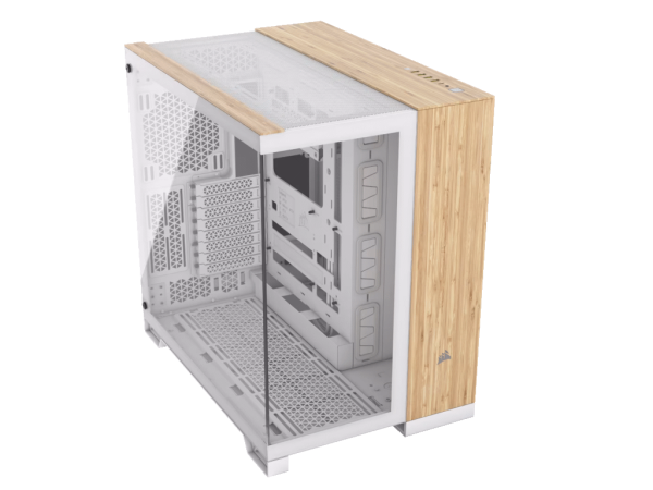 Kucište CORSAIR 6500X Mid-Tower/dve komore/kaljeno staklo/bez napajanja/bela/bambus drvo  