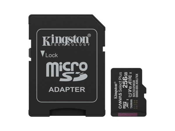 Memorije kartice KINGSTON SDCS3/256GB/microSDXC/256GB/Class10 U3/100MB/s-85MB/s+adapter  