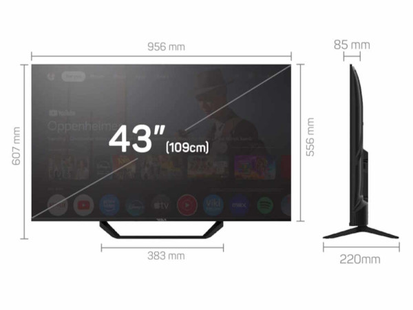 Televizor TESLA 43E655BUS/D-LED/43''/4K/Smart/Google TV/crna  