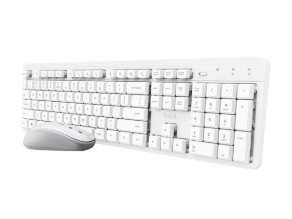 Tastatura+miš TRUST ODY II bežicna /US/bela  