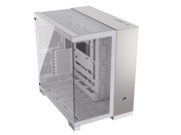 Kucište CORSAIR 6500X Mid-Tower/dve komore/kaljeno staklo/bez napajanja/bela/saten sivo aluminijum  