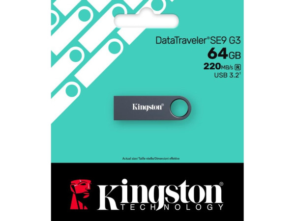 USB memorija KINGSTON KE-U2X64-1AC/DataTraveler SE9 G3/Dark Nickel  