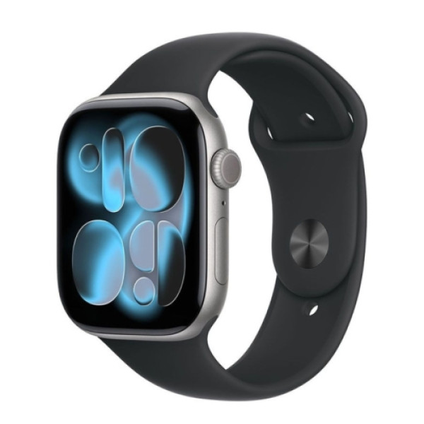 Apple Watch S11 GPS 46mm Space Grey Aluminium Case with Black Sport Band - ML mev44rka