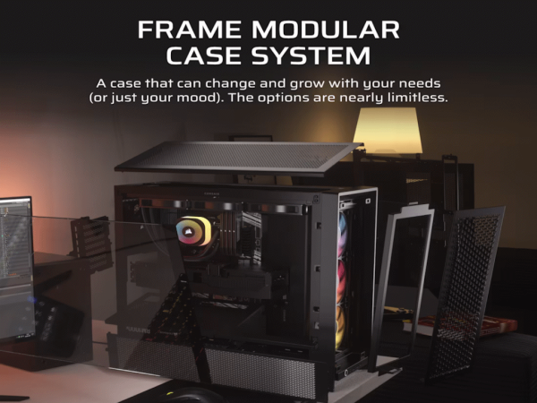Kucište CORSAIR FRAME 4000D RS ARGB Mid-Tower/ATX/kaljeno staklo/bez napajanja/crna  