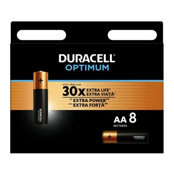 Baterija Duracell Optimum AA (pak 8 kom), nepunjiva