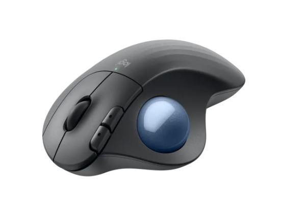 Logitech Ergo M575s Wireless Trackball Mouse, Graphite Blue Ball
