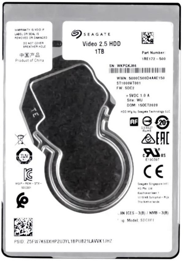 HDD 2.5 * 1TB ST1000VT001 SEAGATE 5400RPM 128MB SATA3
