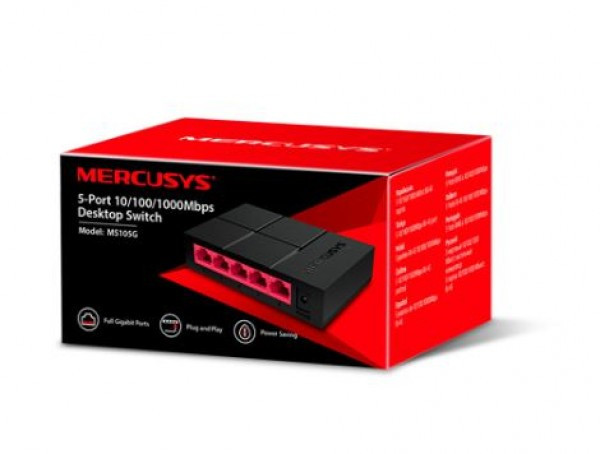 LAN Switch Mercusys MS105G 5-port 101001000Mbps