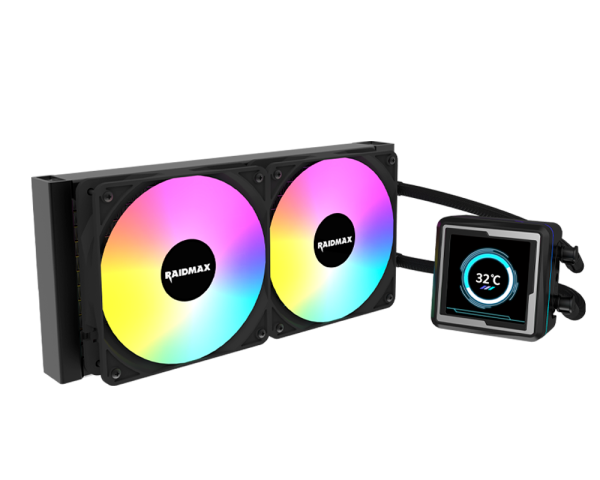 CPU hladnjak Raidmax INFINITAS LM240 ARGB LCD 2.73'' Black, LM240BK