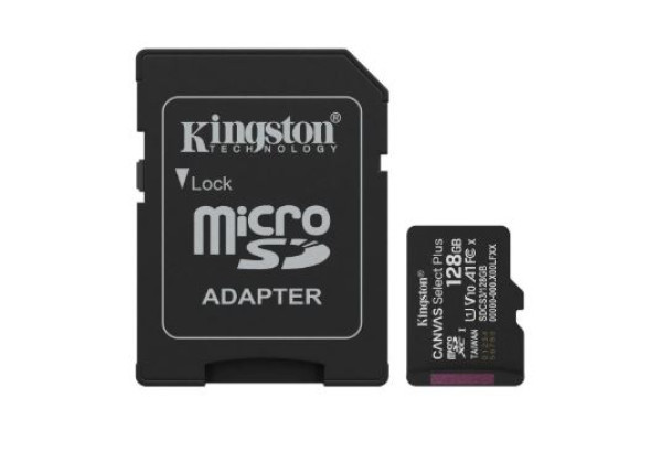 Micro SD Kingston 128GB Canvas Select Plus SDCS3128GB + adapter