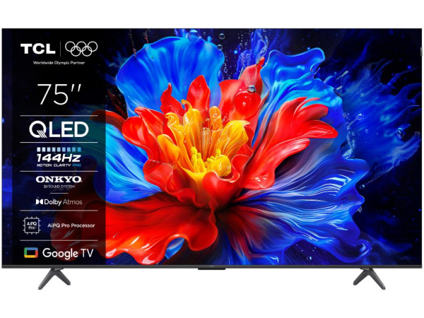 Televizor TCL 75P8K/QLED/75''/4K UHD/144Hz/Google TV/crna  