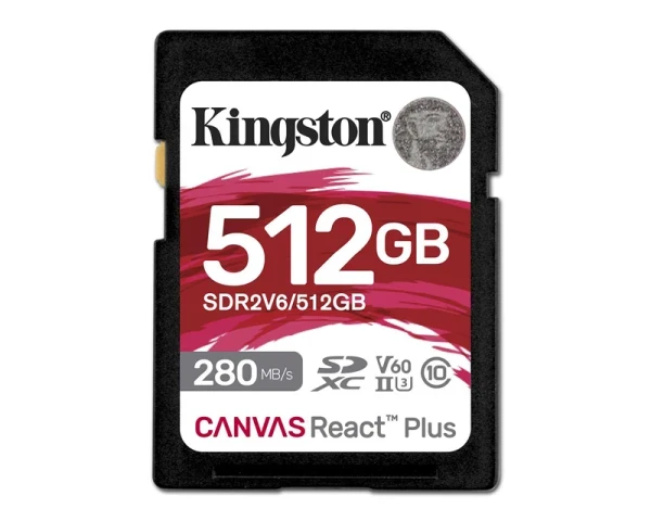 SD Card 512GB Kingston SDR2V6512GB class 10 HD2K4K 280Mbs150MBs