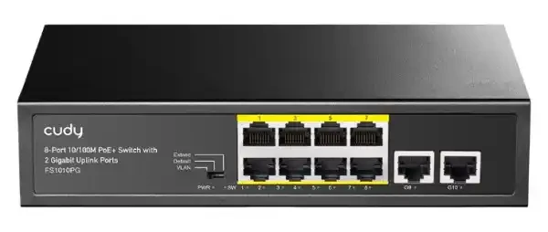 Svič 10100 8+2-port PoE + 1Gbps RJ45 Cudy FS1010PG 120W