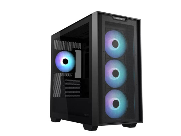 Kucište ASUS A21 PLUS TG ARGB/Micro-ATX/Mini-ITX/bez napajanja/crna  