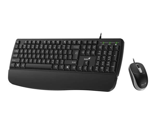 GENIUS KM-123 USB US crna tastatura+ USB crni miš 