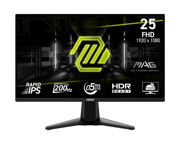 Monitor 25 MSI MAG 255F E20 IPS FHD 0,5m 200Hz 2xHDMI, DP