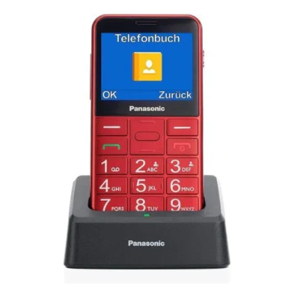Panasonic SENIOR mobilni telefon KX-TU155EXRN crvena