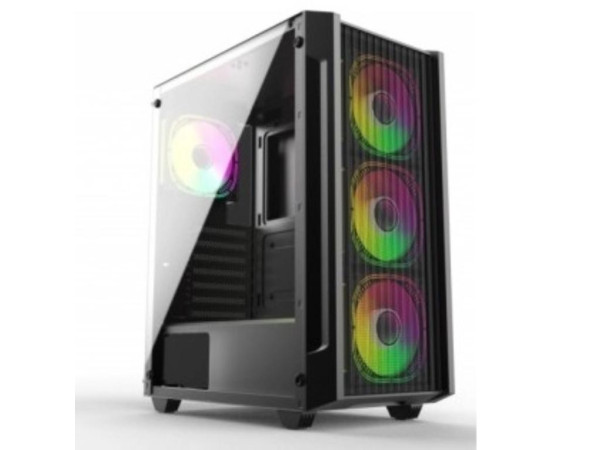 Kucište IG-MAX T2656-3RGB PATROL Mini Tower/ATX/Micro-ATX/DTX/Mini-DTX/Mini-ITX/bez napajanja/crna  
