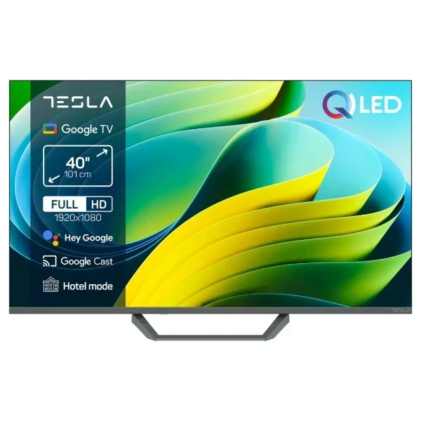 SMART QLED TV 40 Tesla Q40E665GFS 3840x21604KDVB-T2BluetoothWiFiFramelessGoogleTV