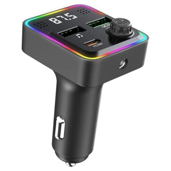 FM Transmiter i punjač Kettz Floyd Bluetooth2xUSB QC3.0Type-C PD30WLED