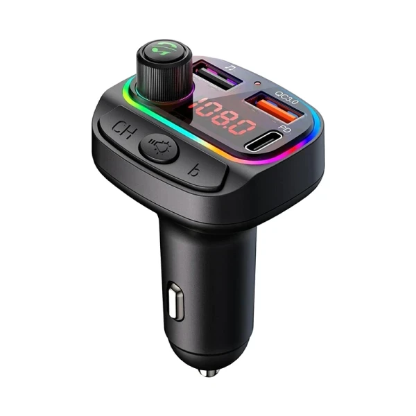 FM Transmiter i punjač Kettz Paya Bluetooth2xUSB QC3.1Type-CLED