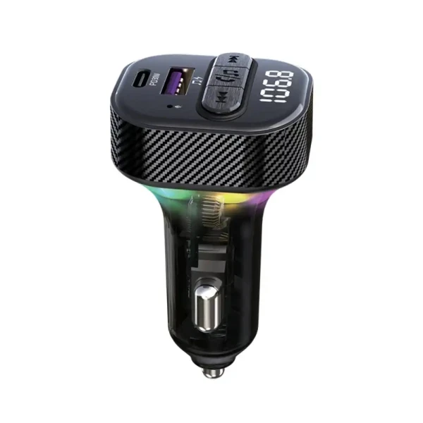 FM Transmiter i punjač Kettz Yare BluetoothQC3.1Type-C PD30WLED