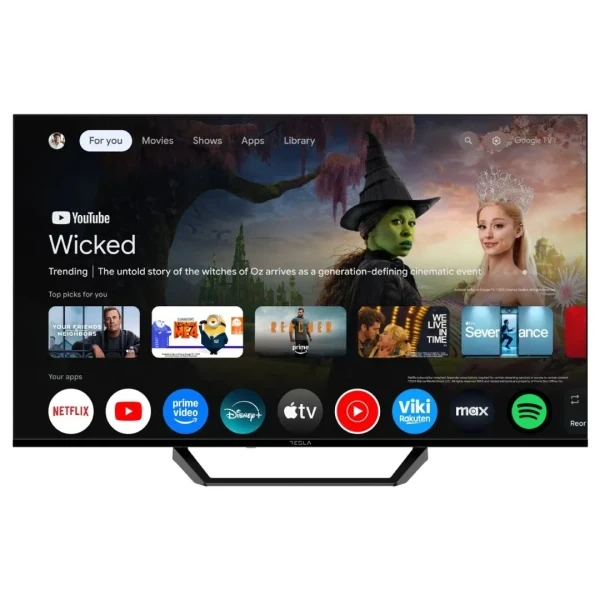 Smart LED TV 43 Tesla 43E655BFS 1920x1080FHDDVB-T2BluetoothWiFiFramelessGoogleTV