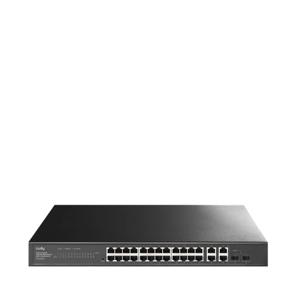 Svič 101001000 26-port Cudy GS1028ES2 Light Managed PoE+ sa 2x combo porta