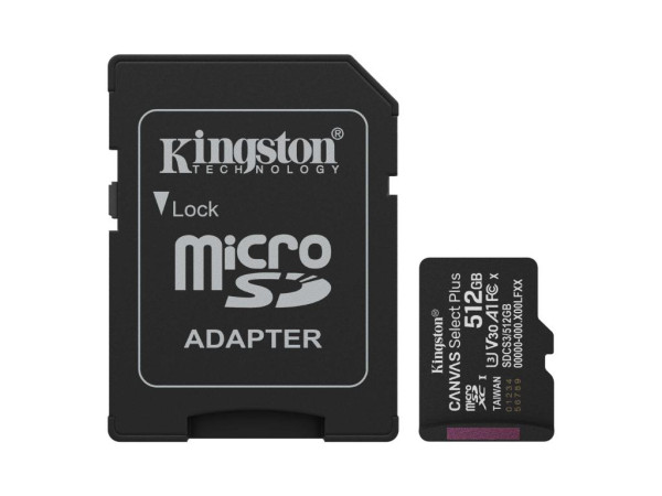 Memorije kartice KINGSTON SDCS3/512GBSP/microSDXC/512GB/Class10 U1/150MB/s  