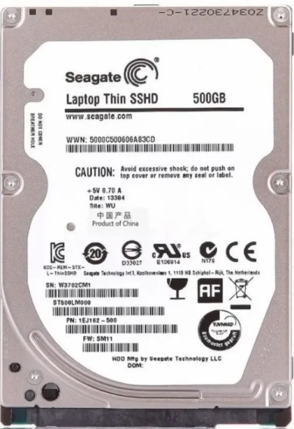 HDD 2.5 * 500GB ST500LM000 SEAGATE Notebook thin 5400rpm 64mb Flash 8gb SATA3  7mm