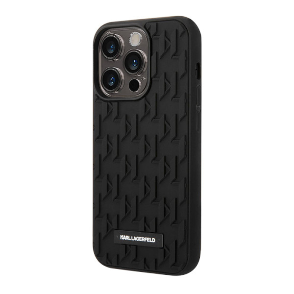 Futrola Karl Lagerfeld 3D Monogram za Iphone 14 Pro Max crna Full ORG (KLHCP14XRUPKL)