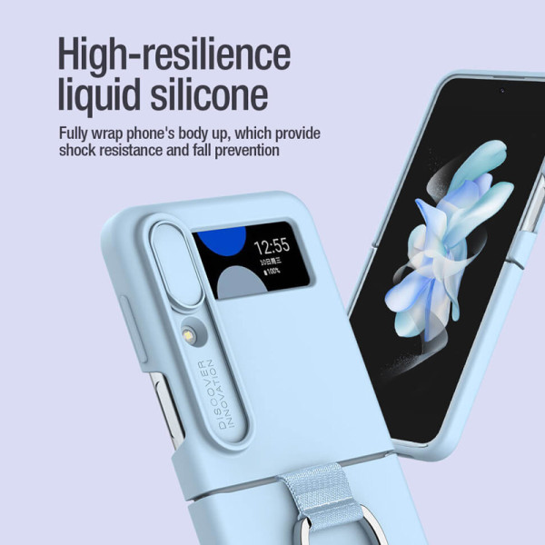 Futrola Nillkin Cam Shield Silky za Samsung F721B Galaxy Z Flip 4 5G plava