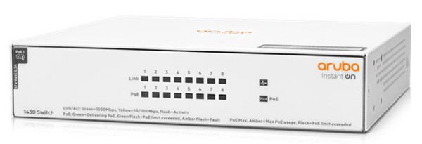 NET HPE Aruba Instant On 1430 8G PoE 64W Switch, R8R46A