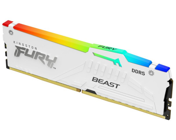 KINGSTON DIMM DDR5 16GB 5200MTs KF552C36BWEA-16 Fury Beast RGB White Expo 