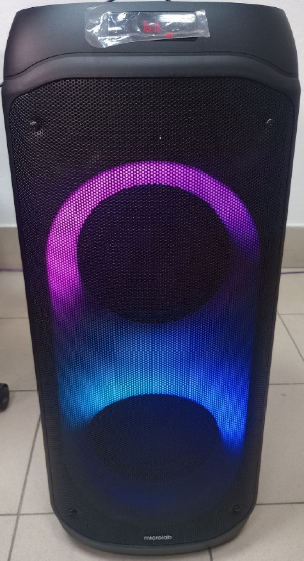 Microlab PT802W karaoke zvucnik 200W, Bluetooth, LED, 11,1V/4400mAh, TWS, Aux, USB, microSD, + Mic*2