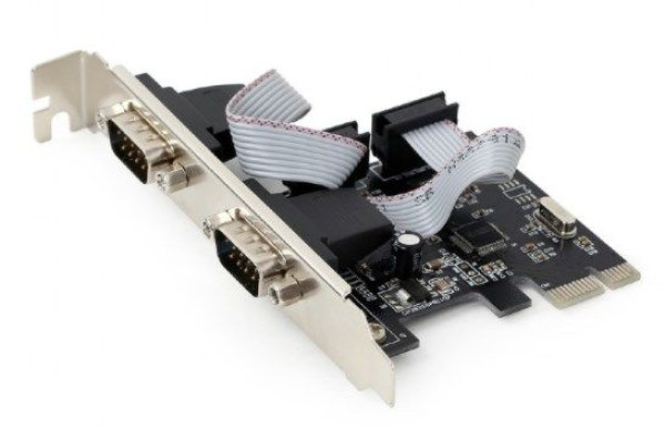 SPC-22 Gembird 2 serial port PCI-Express add-on card, with extra low-profile bracket A