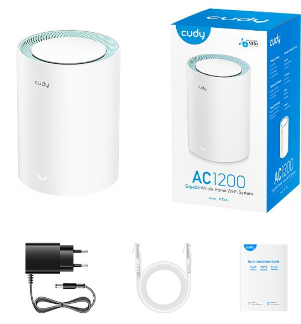 Cudy SET * WR300 N300 Wi-Fi Router + M1300 1-pack AC1200 MESH (3999)