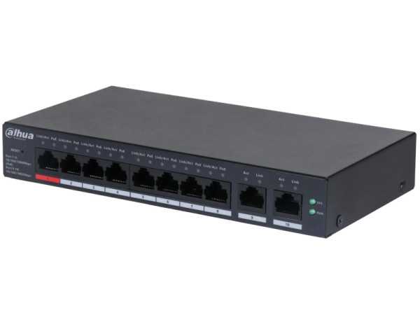 DAHUA CS4010-8GT-110 10-Port Cloud Managed Desktop Gigabit Switch with 8-Port PoE 