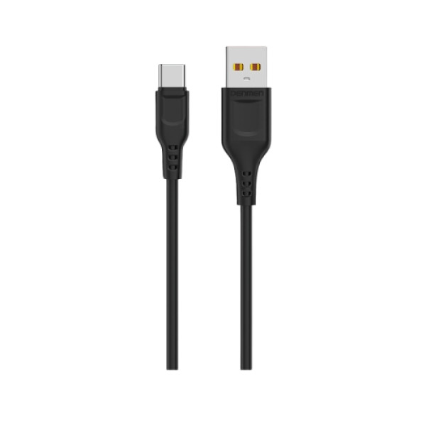 DENMEN D01T Type C USB data kabl 2,4A 1m CRNI