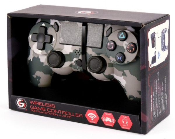 JPD-PS4BT-01-CM Gembird PC/PS4 Bezicni gamepad sa dvostrukom vibracijom, Camo